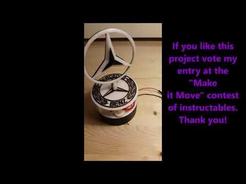 3d printed Mercedes-Benz rotating logo