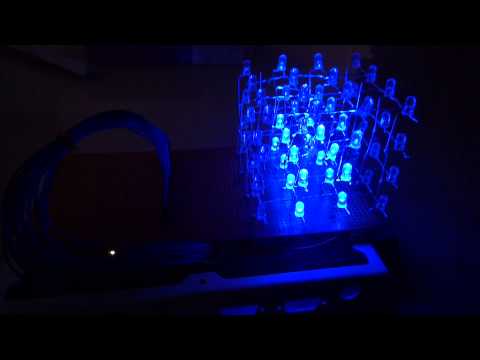 4x4x4 LedCube Powered by Arduino UNO Rev 3