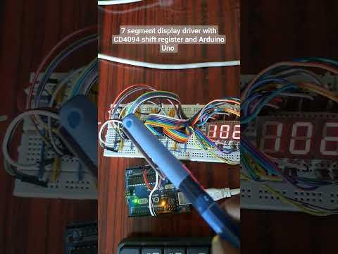 7 segment display driver with CD4094 shift register and Arduino Uno