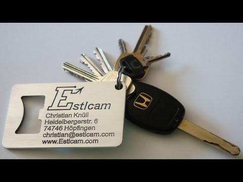 CNC Aluminum key tag and bottle opener