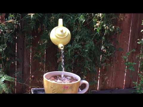 DIY English breakfast tea floating teapot fountain