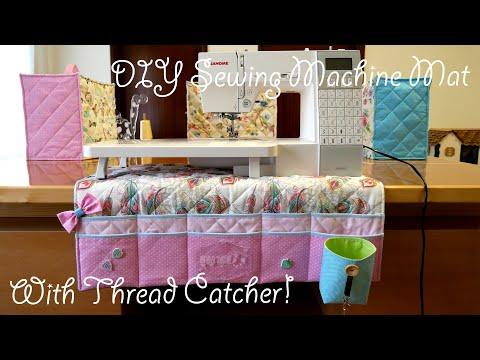 DIY How to Make a Quilted Sewing Machine Mat + Thread Catcher | Coudre Tapis pour Machine &agrave; Coudre