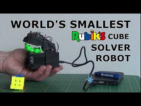 DIY Word's smallest Rubik's cube solver robot