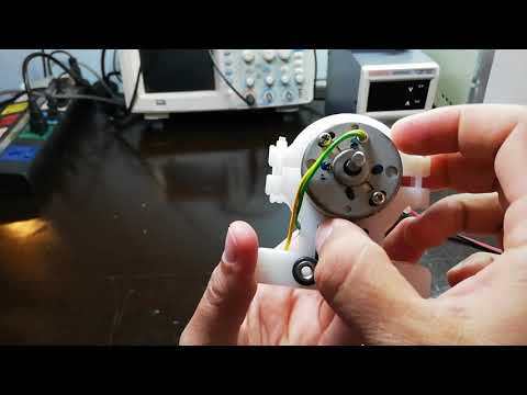 Detail view of the magnetically coupled water pump