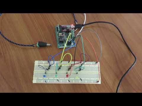 Development board for ESP8266-ESP01 in use