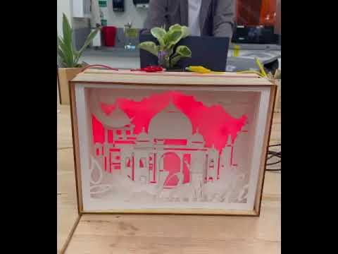 Diwali Paper Art in a Box With LED Lights