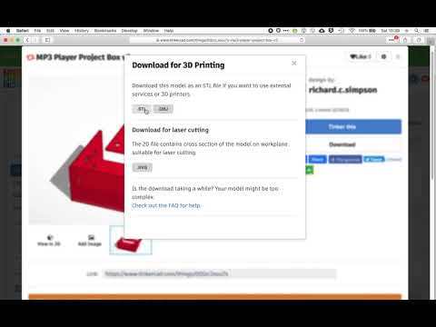 Downloading printable file from Tinkercad