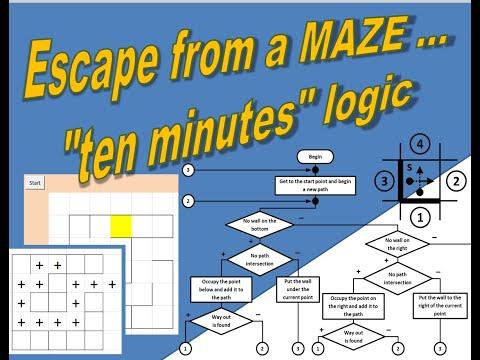 Escape from a MAZE ..."ten minute" logic (VBA project for MS Excel)