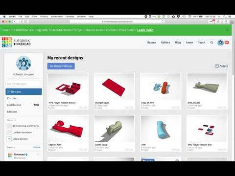 Getting a sharable link to a Tinkercad project