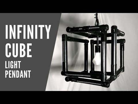 How To Make A No Weld Infinity Cube Light Pendant // Leather Working