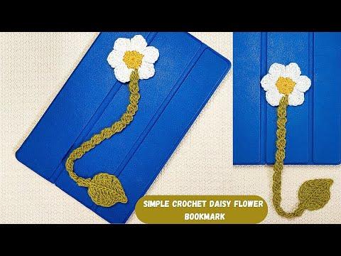 How To Make a Simple Crochet Daisy Flower Bookmark