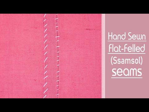 How to Hand Sew: Flat Felled Seams | Simple Sewing Tutorial using Whip Stitch | Ssamsol Seam