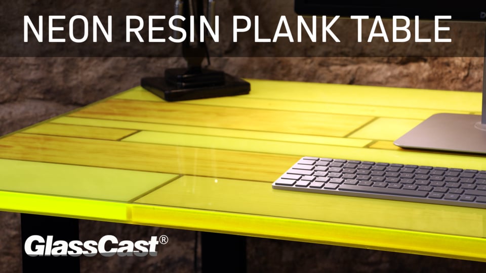 How to Make a Neon Resin Plank Table using GlassCast 3 Epoxy Resin