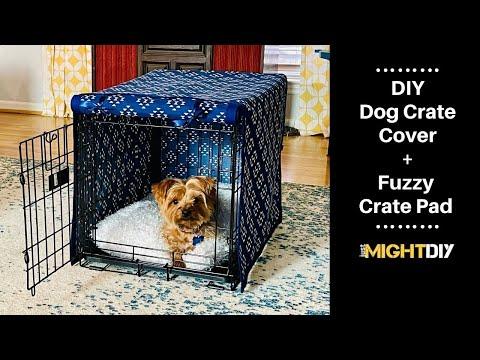 How to Sew a Dog Crate Cover + Fuzzy Dog Crate Pad