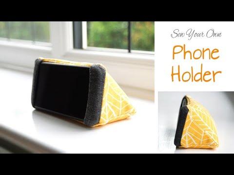 How to Sew a PHONE HOLDER ! | DIY Triangular Stand for your Mobile | Sewing Project