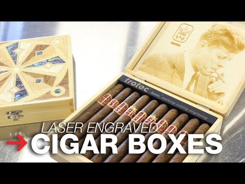 Laser Engraved Cigar Box | Wood Inlay Humidor | Trotec