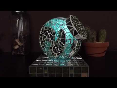 Magic colour changing lamp glass mosaic work