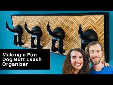 Making a Dog Butt Leash Hanger with Plywood End Grain Pattern!