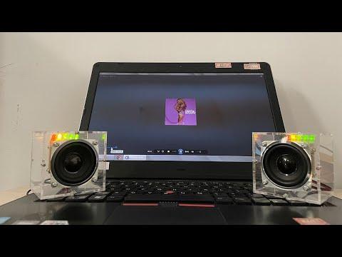 MiOYOOW DIY Transparent Speaker Box Kit with LED Flashing Light