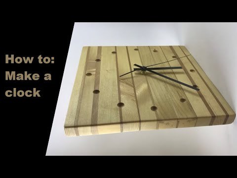 Minimalist Wall Clock Made of Scrap Wood