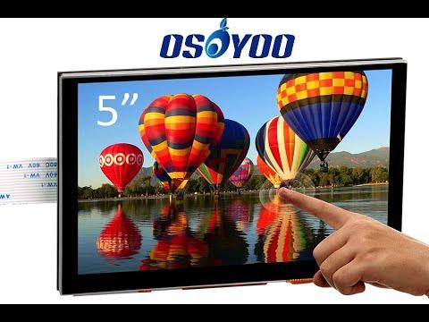 No need driver! OSOYOO DSI IPS 5" touch screen for Raspberry Pi 4,3,2,wide view angle,Easy Install!