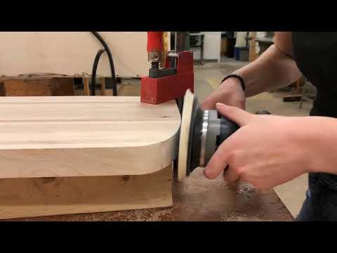 Noodle Desk -- Bottom edge sanding (2/2)