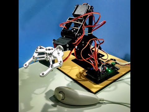 Nunchuk controlled Robotic Arm (with Arduino)
