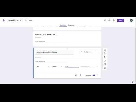Response Validation with Google Form