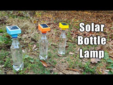 Reuse Plastic Bottle to Make a Solar Bottle Lamp
