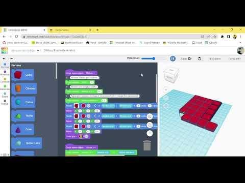 Sliding Puzzle Generator With Tinkercad Codeblocks - Code