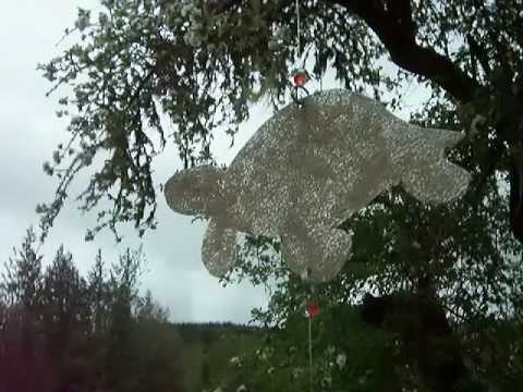 Spinning Turtle Fence Ornament/Deer Deterrent