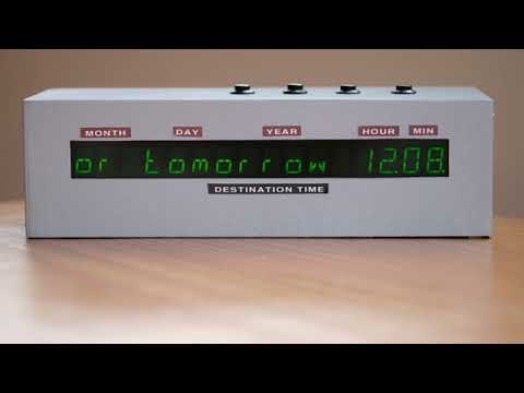 The BTTF clock with scrolling display