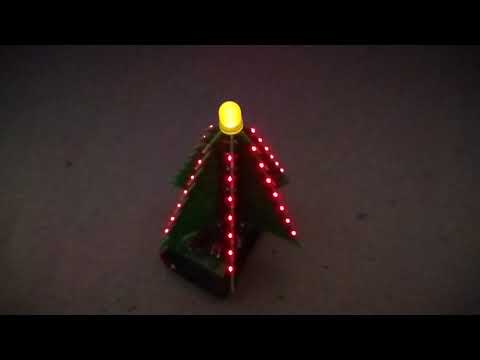 dark video of PCB xmas tree