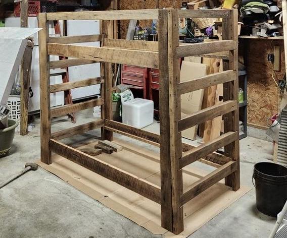 Barn Wood Bunk Bed