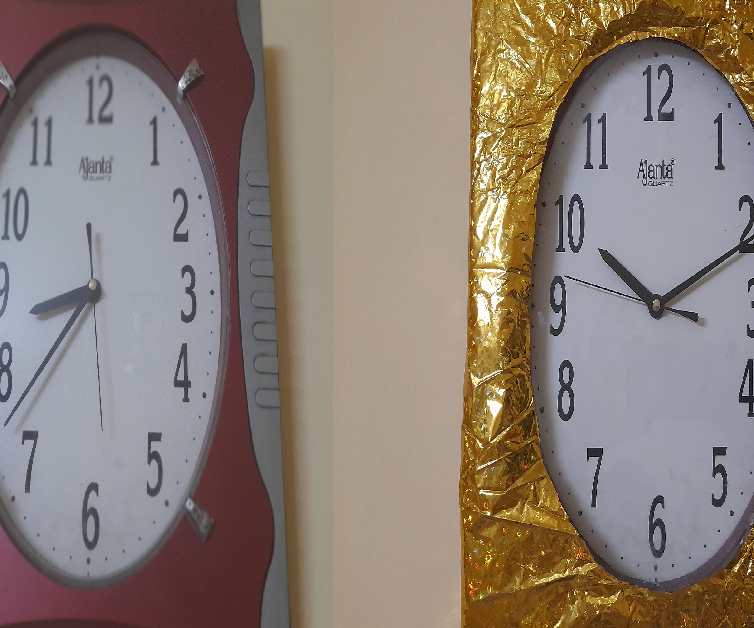 Gold Coating Old Wall Clock 