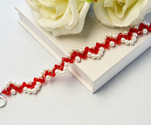 Beebeecraft Tutorials on How to Make Wave Beaded Bracelet