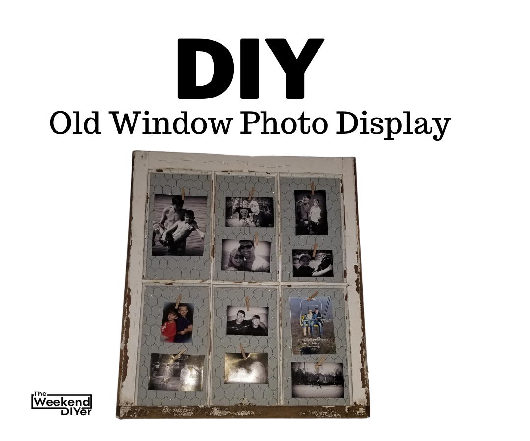 DIY Old Window Photo Display