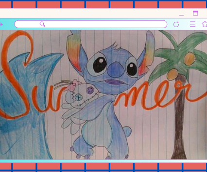 Stitch Themed Summer Poster