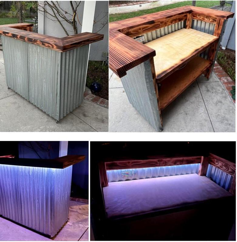 Outside Rustic Bar - This Is a Very Simple Straight Forward Project That Can Be Made in a Day or Two With Simple Tools.