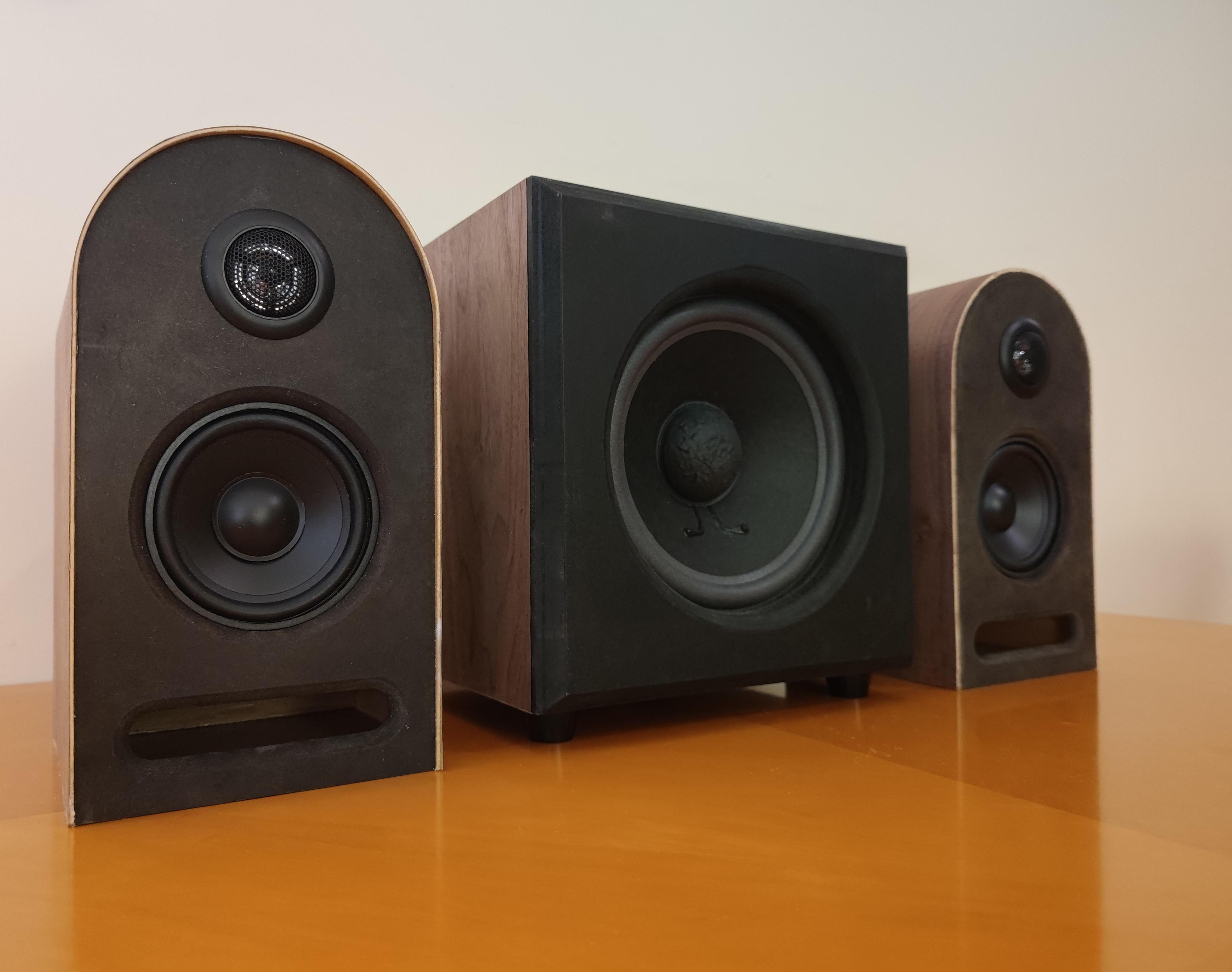 Black Walnut 2.1 Speakers