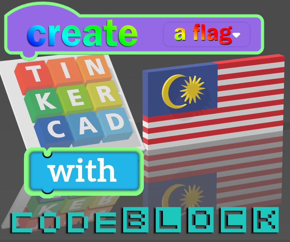 Create Country Flag With Tinkercad Codeblock Editor