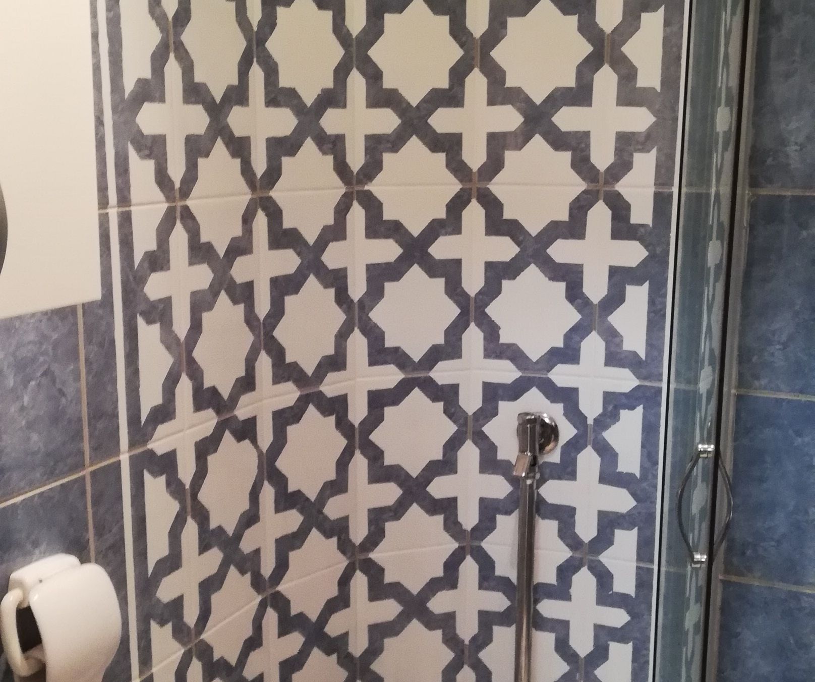 BLUE Boring Bathroom to Unique Bathrom With Some Easy Painting