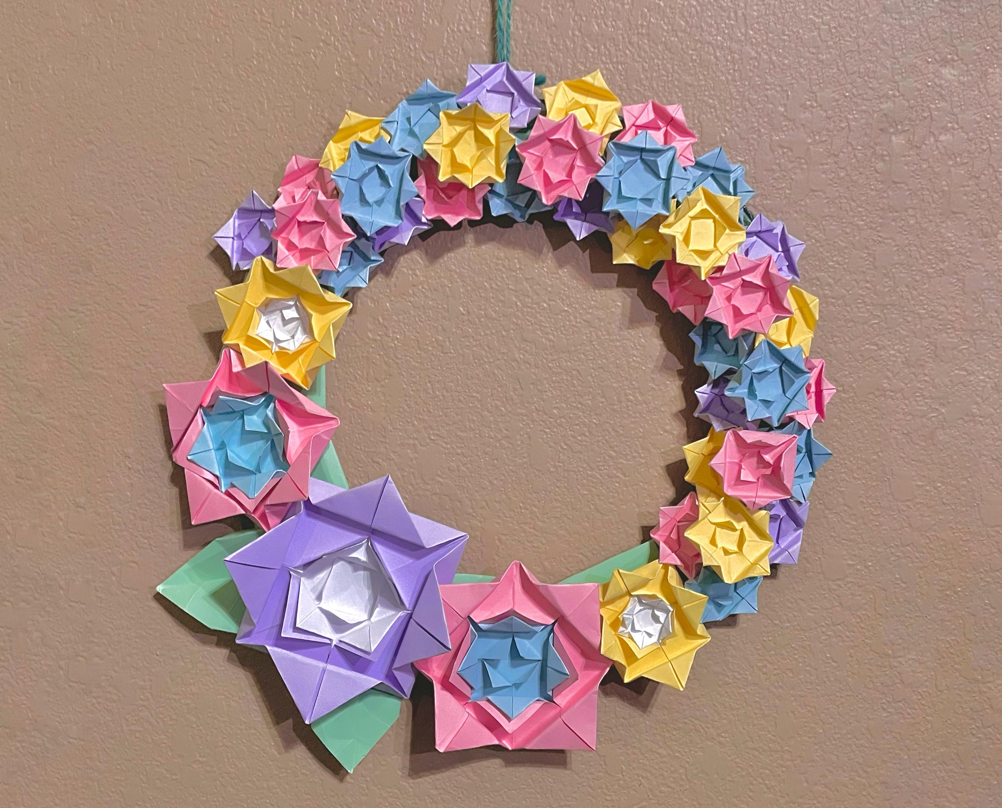 Origami Floral Wreath