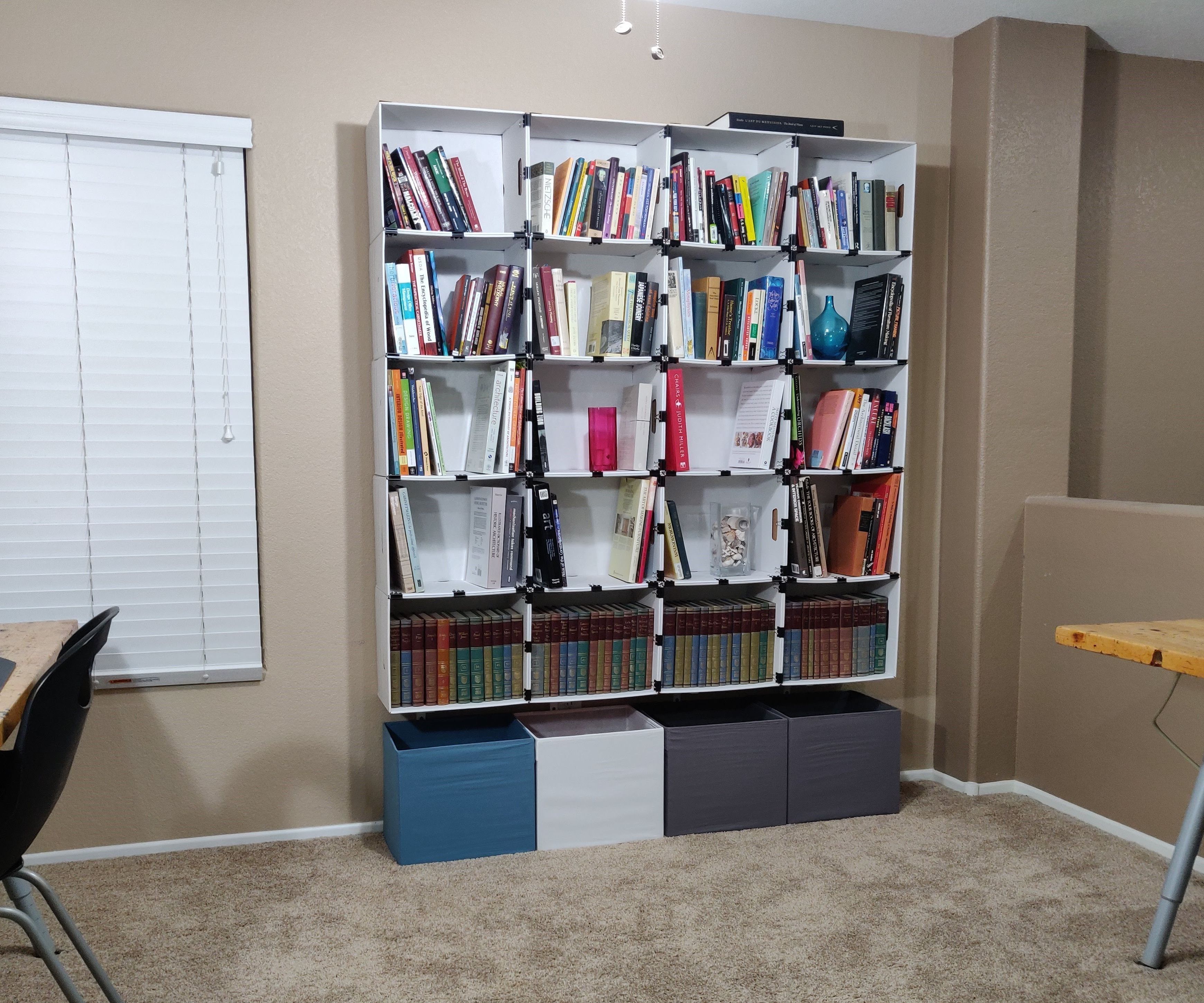Library Shelving From Boxes