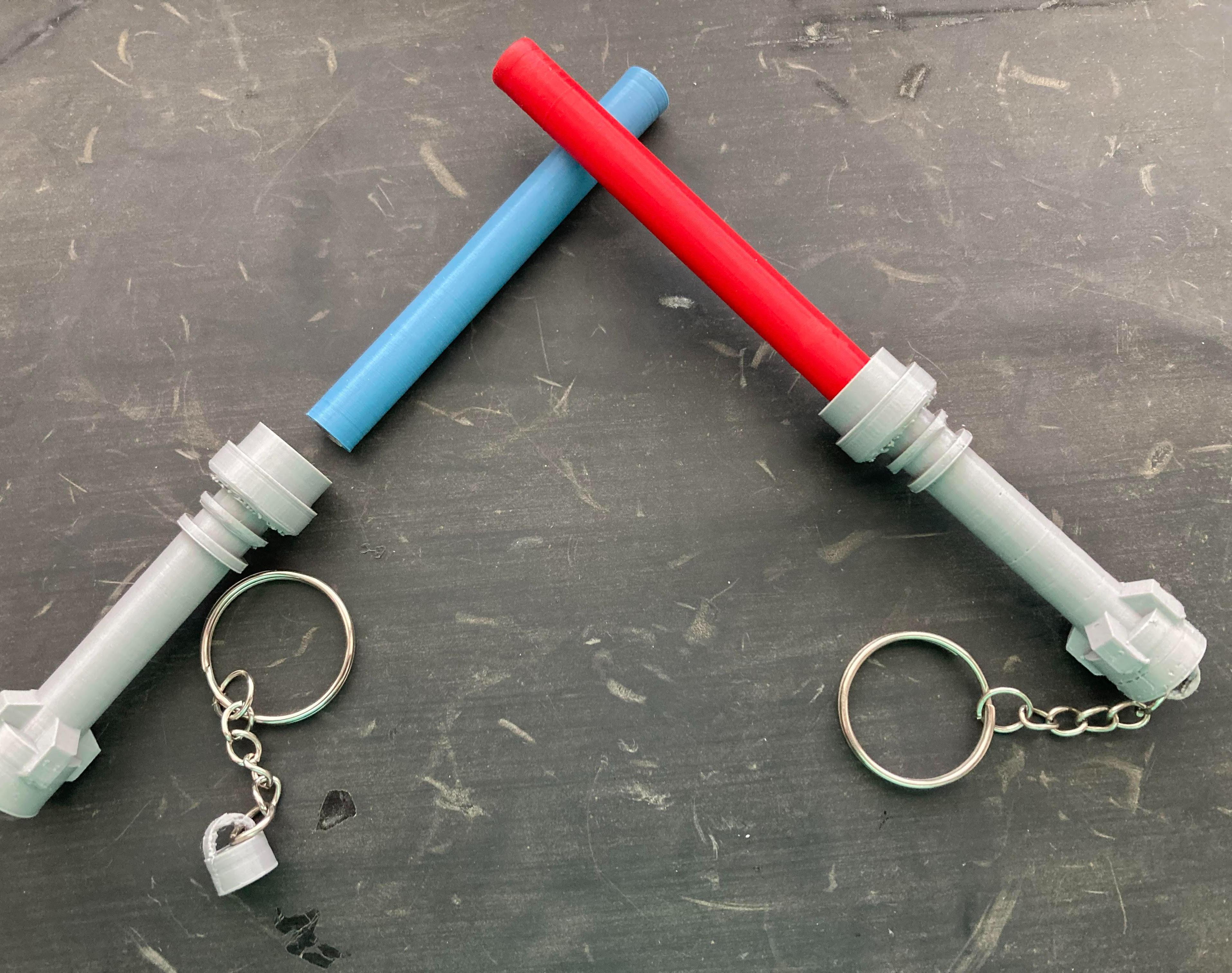 Lego Lightsaber keychain that can disassemble