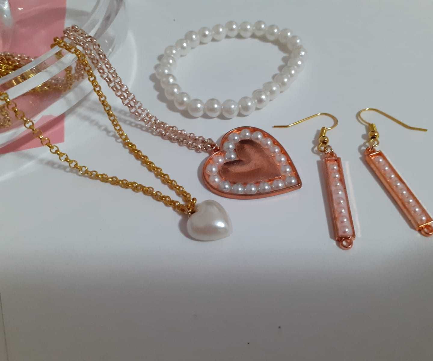 Pearl Heart Jewelry Set