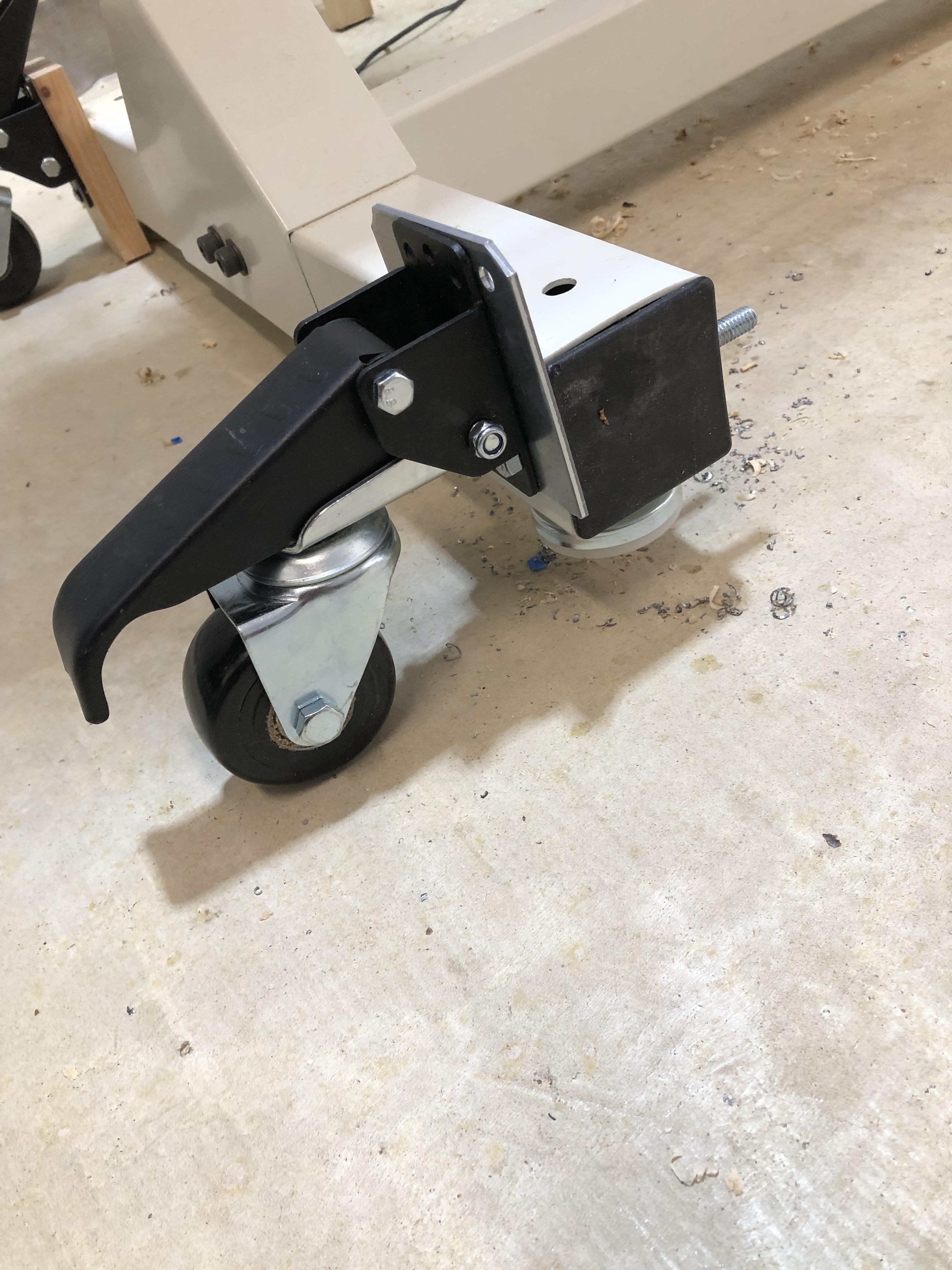 Workbench Casters for Jet Lathe