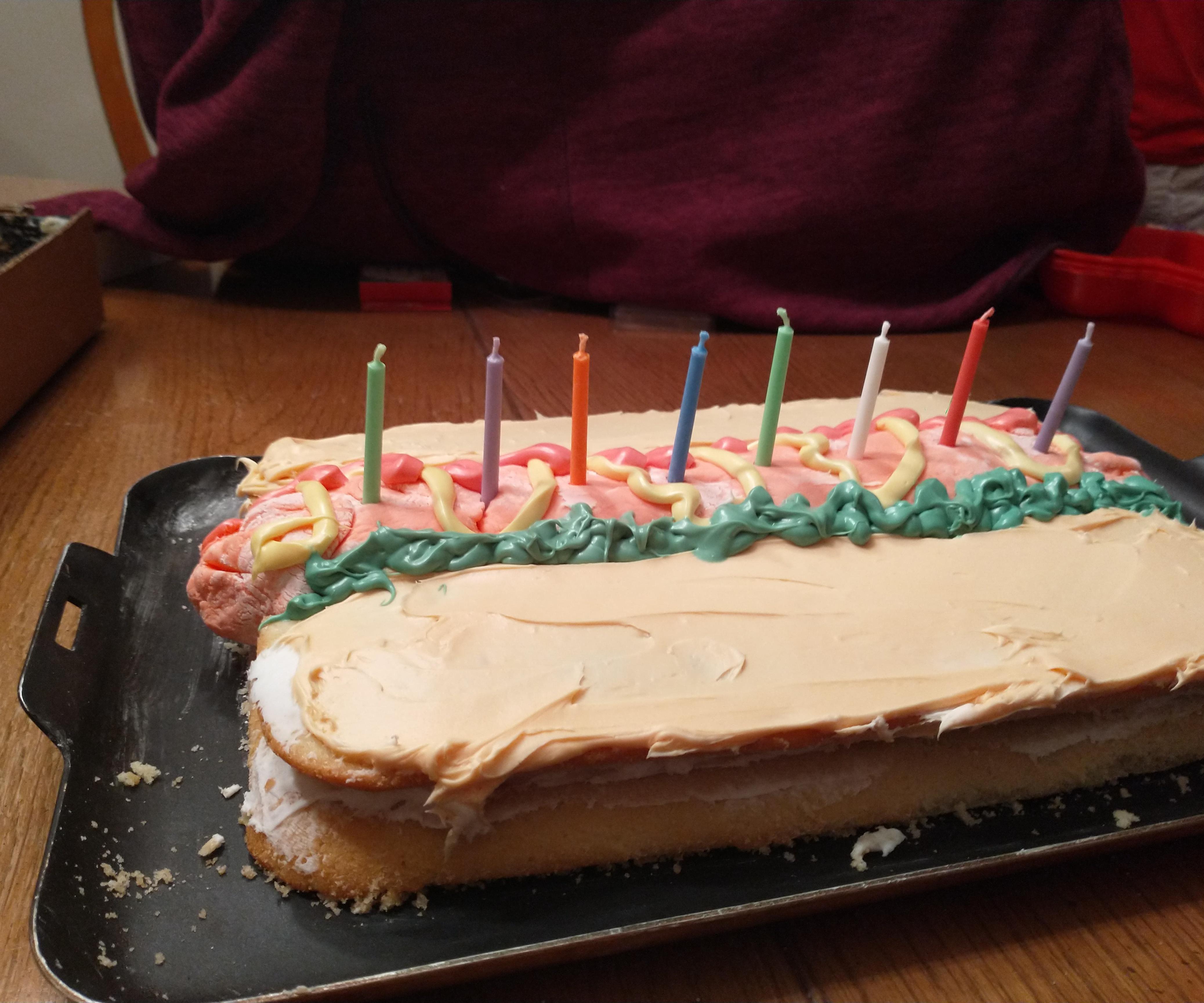 Hotdog Birthday Cake