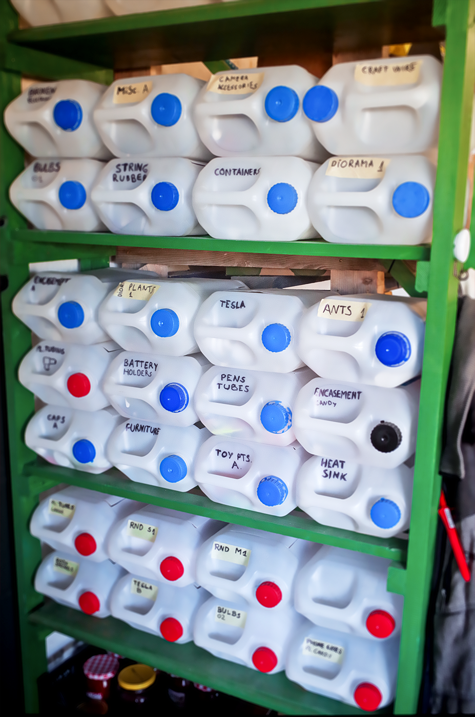 Workshop Storage Organizer From Old Canisters 