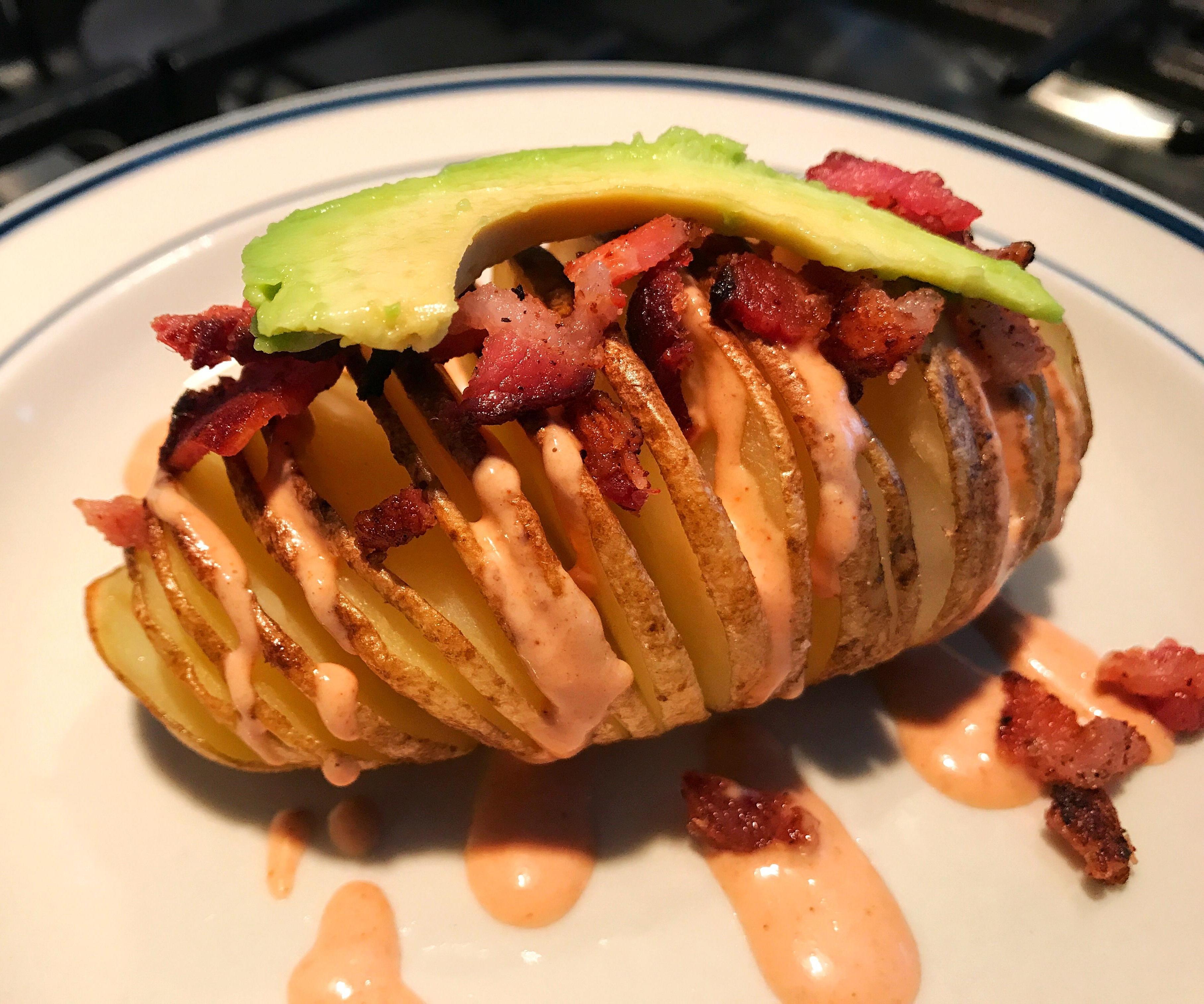 Loaded Hasselback Potatoes